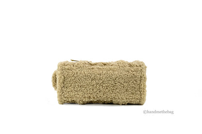 Marc Jacobs The Teddy Mini Beige Sherpa Tote Bag